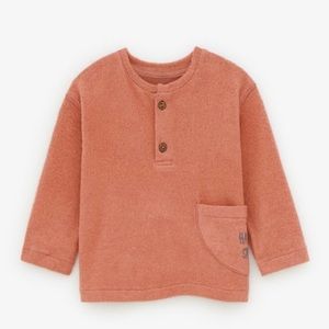 Zara boys shirt size 3/4 orange soft material